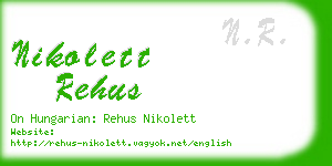 nikolett rehus business card